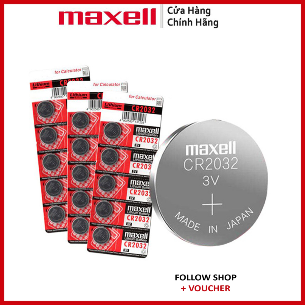 Pin CR2032 Maxell 3V vỉ 5 viên chất lượng cao - Hàng chính hãng