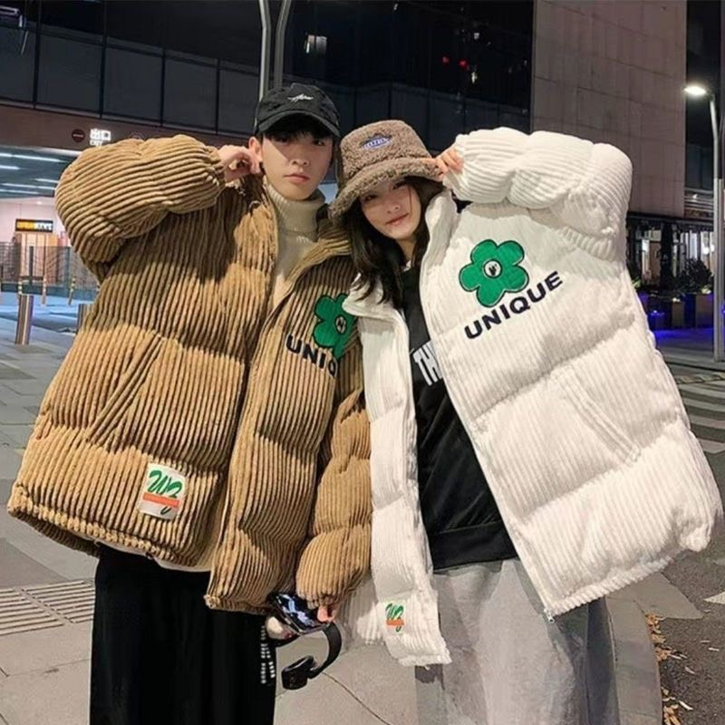 Áo khoác phao nam form rộng chất nhung thời trang nam nữ