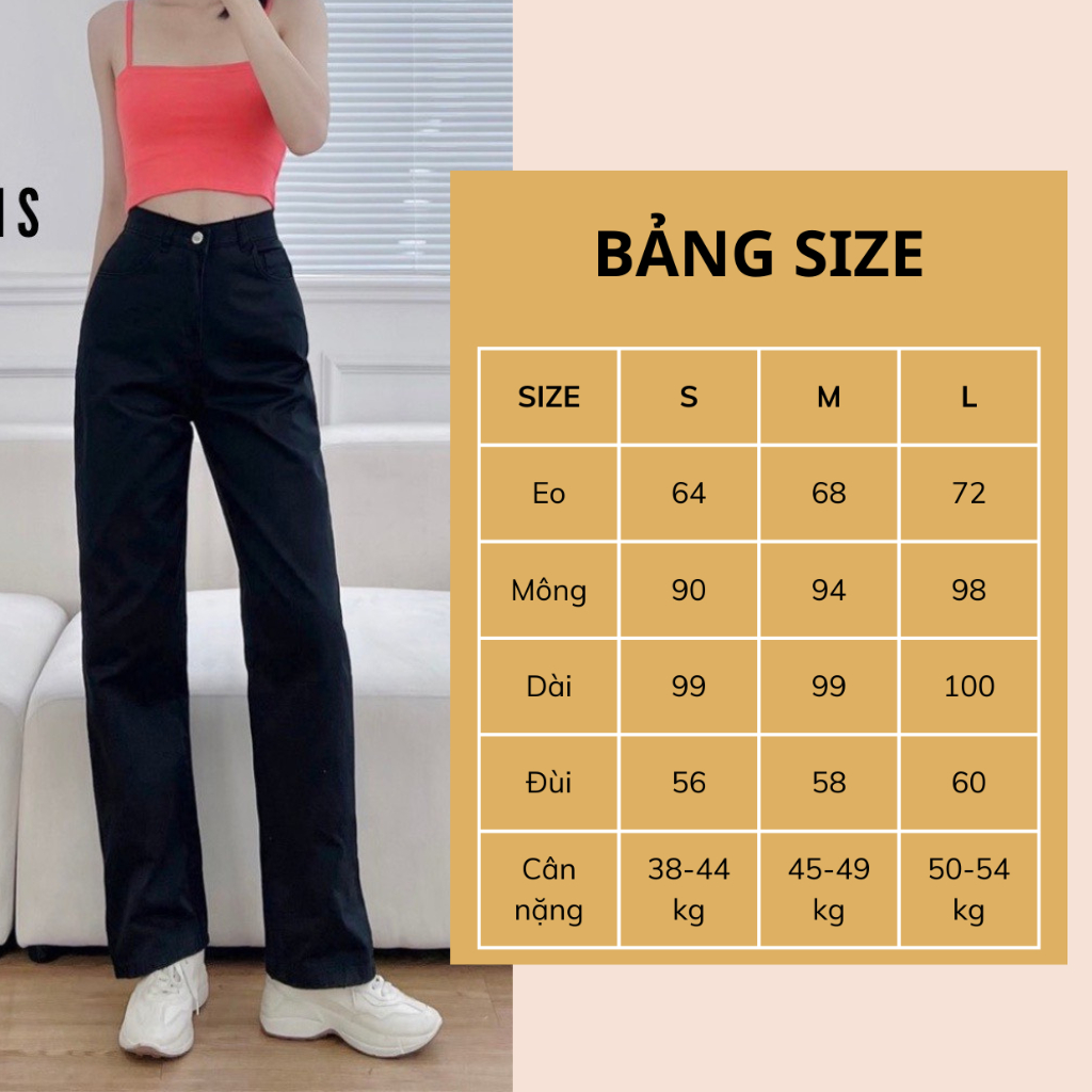 Quần Kaki nữ ống rộng, quần kaki dáng suông cạp cao phong cách thời trang 3 màu sắc mẫu TA793