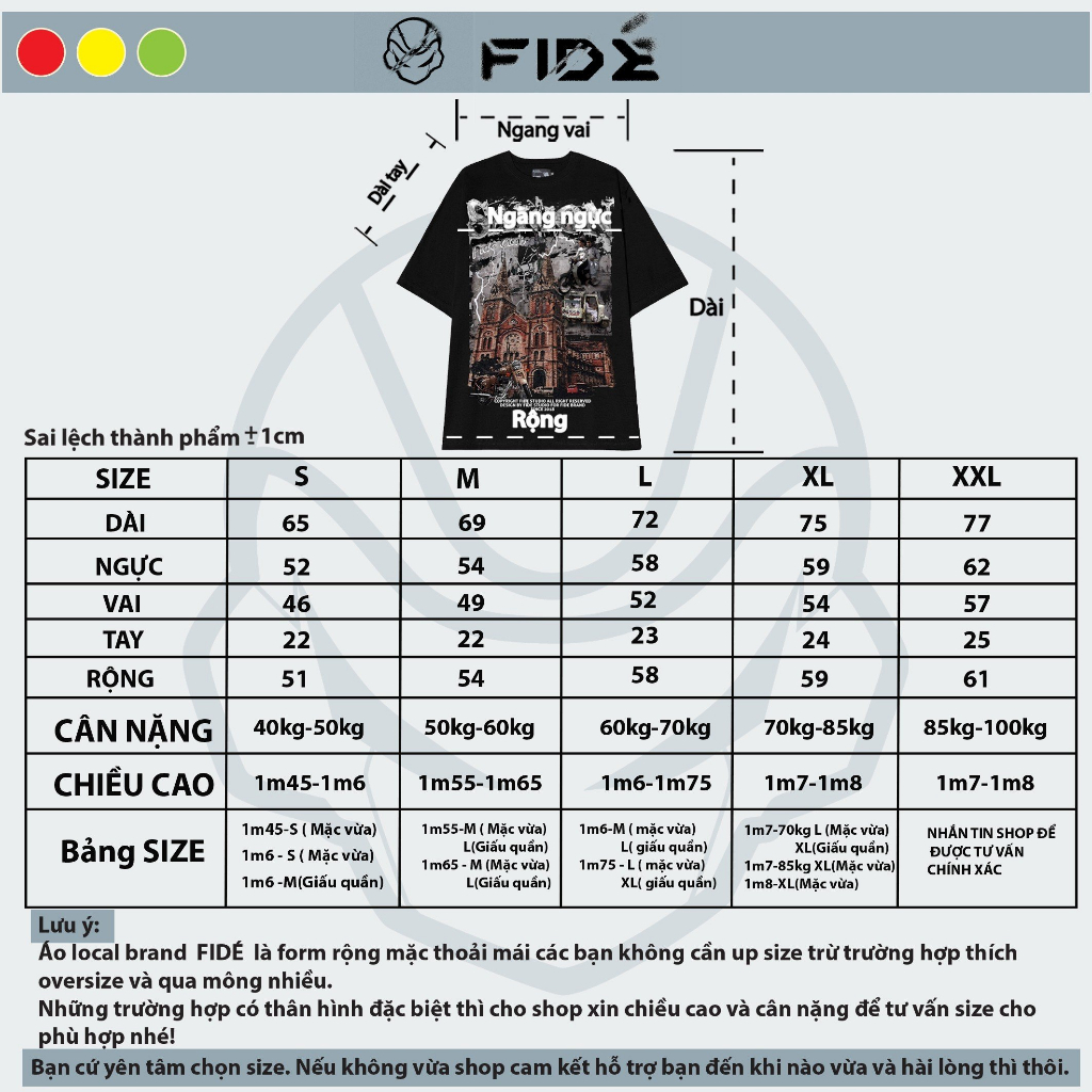 Áo thun FIDE phông trơn nam nữ cổ tròn FIDE SÀI GÒN SS3