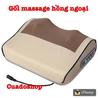 Gối massage cổ vai gáy, máy massage hồng ngoại nhật bản cao cấp