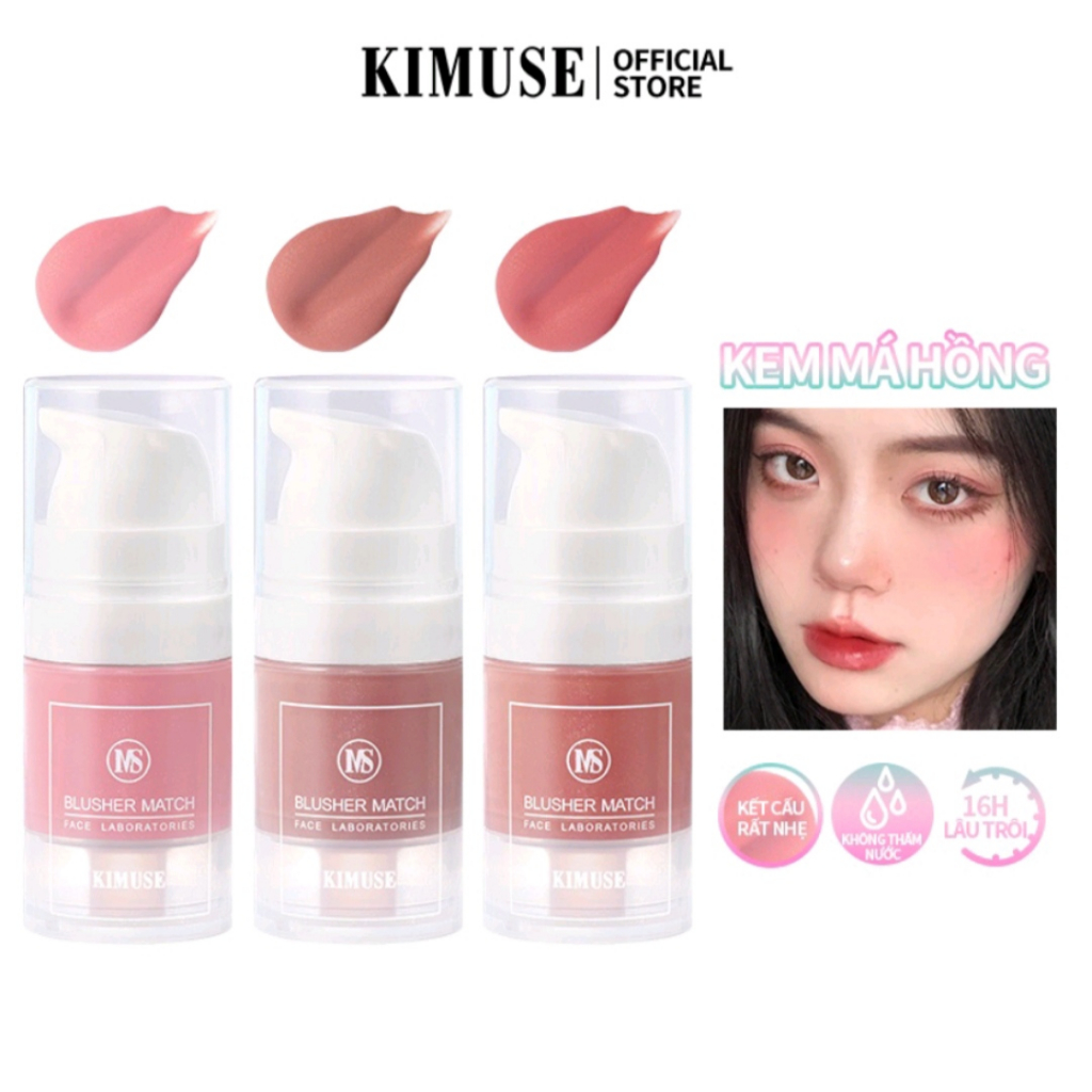 Kem má hồng KIMUSE màu 04 chống thấm nước và mồ hôi 6ml