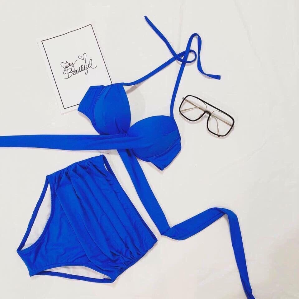 Đồ Bơi Đi Biển Bikini LANBISHOP Hai Mảnh Gọng Chéo Cạp Cao sexy LANBI-055