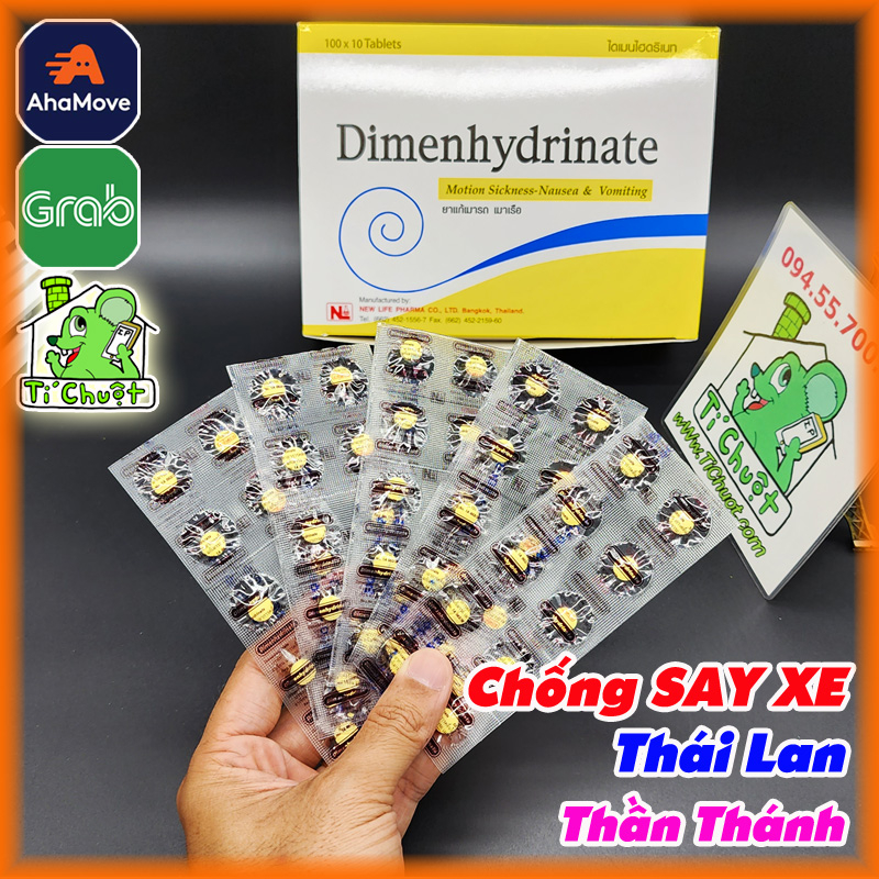 Viên Dimenhydrinate Giảm Say Tàu Xe Thái Lan Thần Thánh Date Mới 2026