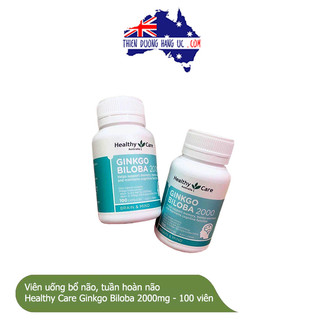 Viên uống Bổ não Healthy Care Ginkgo Biloba 2000mg - 100 viên