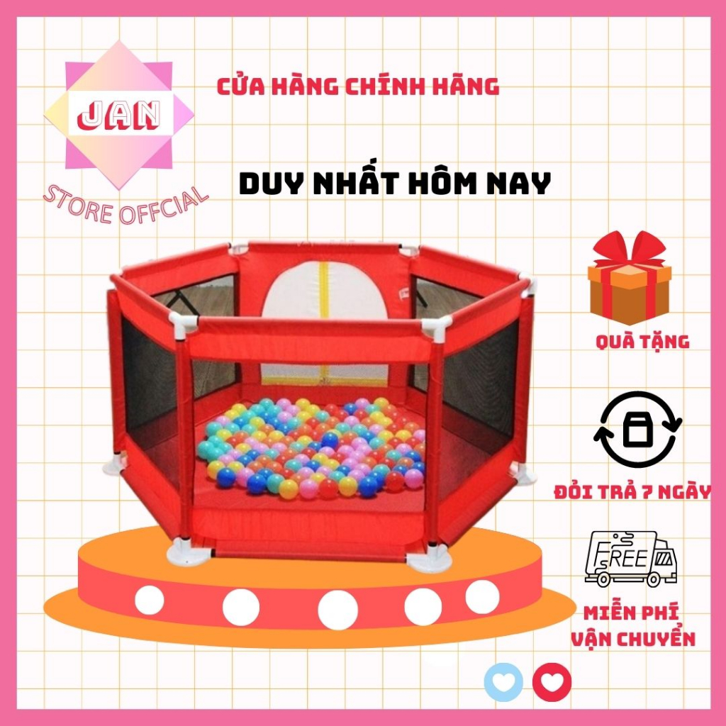 Quây cũi bóng cho bé hàng cao cấp mẫu mới 2023 tặng 10 bóng