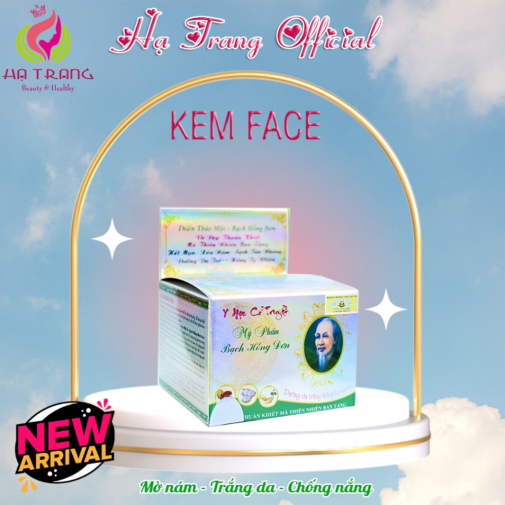 Kem Face Bạch Hồng Đơn 10gram - Mờ nám trắng da chống nắng - Hàng mới 2023