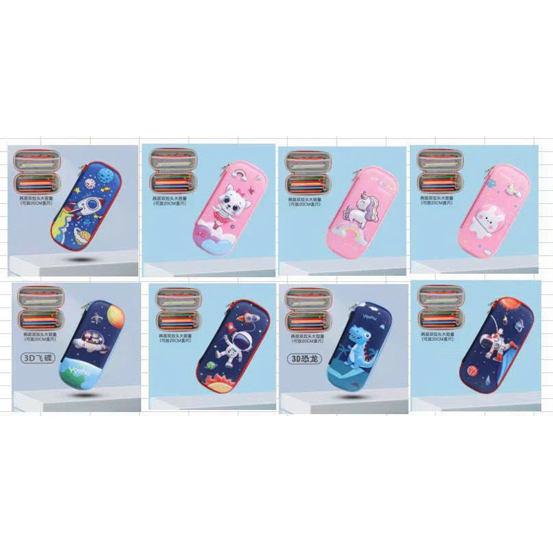 Hộp bút, hộp đựng bút 3D siêu nhẹ, chống thấm nước cho bé gái