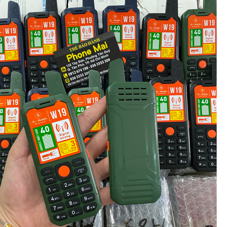 Điện Thoại 3 Sim Mobile W19 Pin Khủng Loa To Giá Rẻ - Bảo Hành 12 Tháng