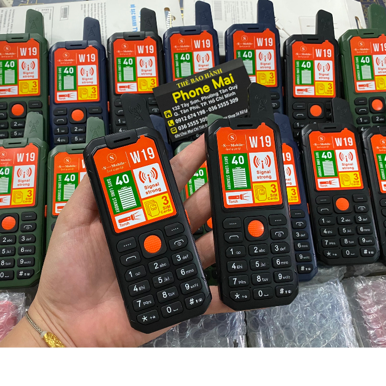 Điện Thoại 3 Sim Mobile W19 Pin Khủng Loa To Giá Rẻ - Bảo Hành 12 Tháng