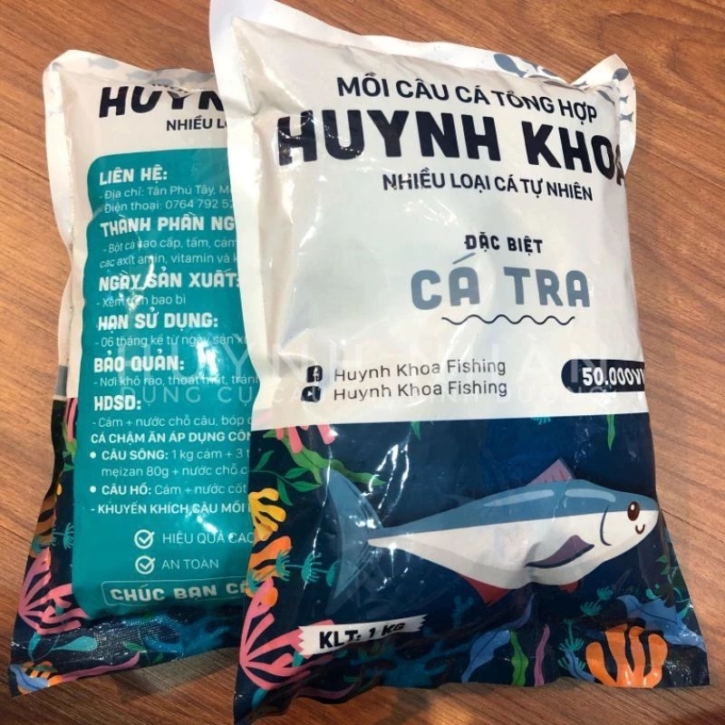 Cám Câu Cá Huỳnh Khoa Hàng Chính Hãng Chuẩn Gói 1kg Hàng Mới Sản Xuất