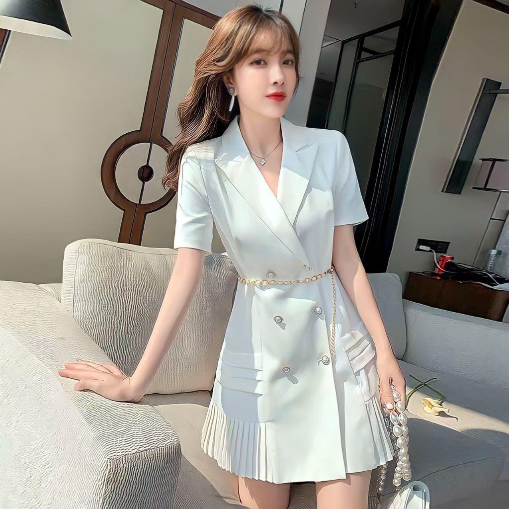 Đầm vest dự tiệc thiết kế đính kết nút sang trọng cao cấp - CAT BOUTIQUE - BD268