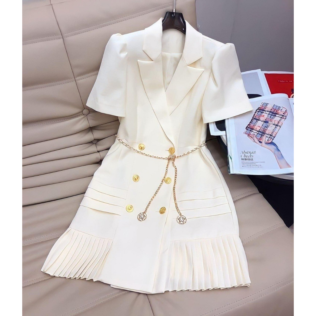 Đầm vest dự tiệc thiết kế đính kết nút sang trọng cao cấp - CAT BOUTIQUE - BD268