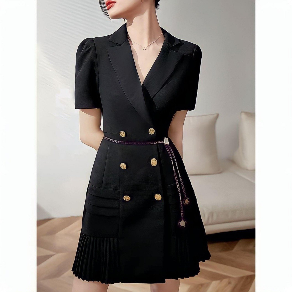 Đầm vest dự tiệc thiết kế đính kết nút sang trọng cao cấp - CAT BOUTIQUE - BD268