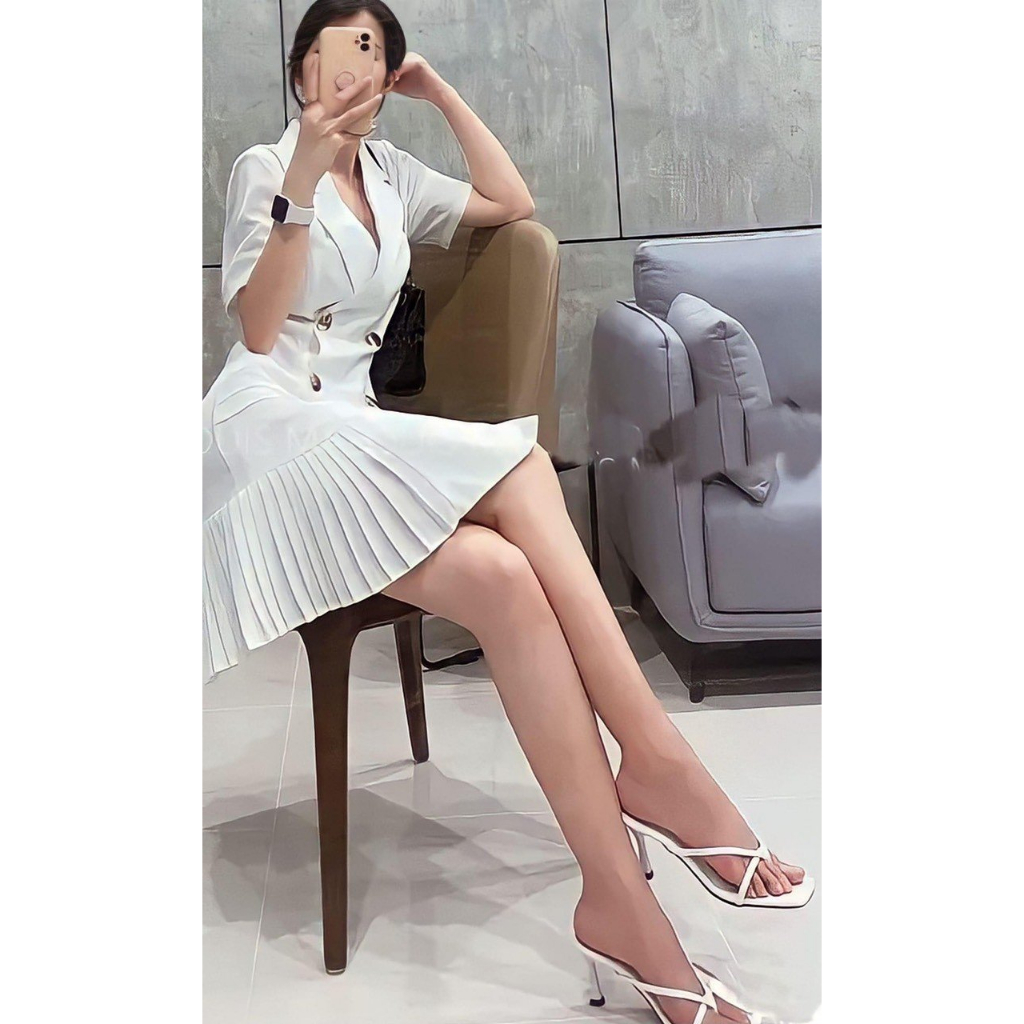 Đầm vest dự tiệc thiết kế đính kết nút sang trọng cao cấp - CAT BOUTIQUE - BD268