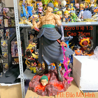 Mô hình zoro tỉ lệ 1:3 cao 75cm siêu to, figure zoro - mô hình one piece