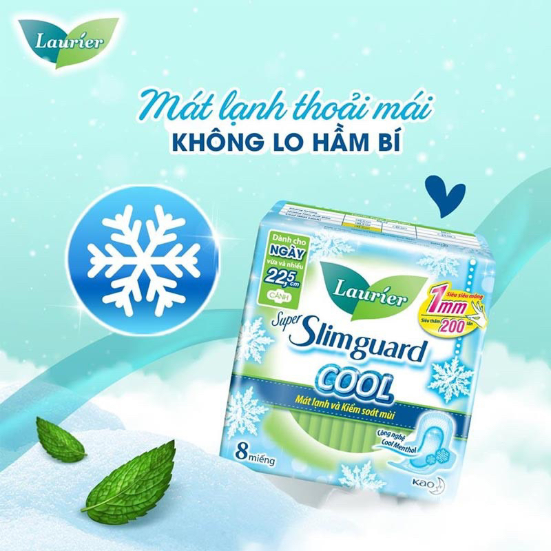Băng vệ sinh Laurier mát lạnh siêu mỏng