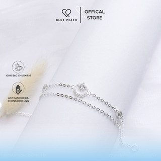 Lắc tay bạc blue peach diamond in circle vn lt614