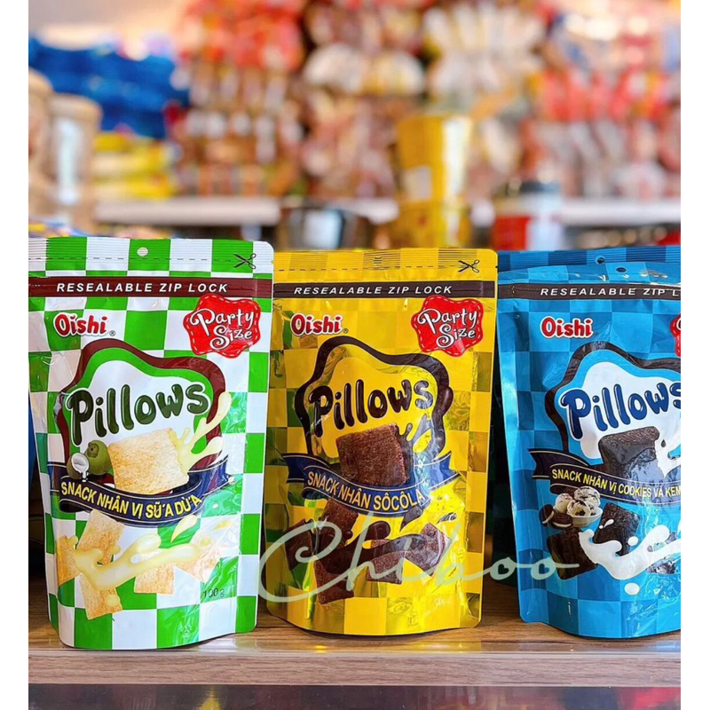 Snack Oishi Pillows Nhân Sữa Dừa/ Socola 85g
