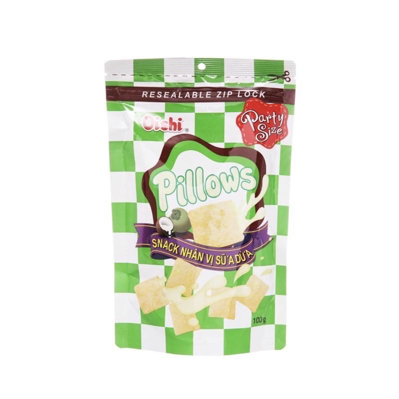 Snack Oishi Pillows Nhân Sữa Dừa/ Socola 85g