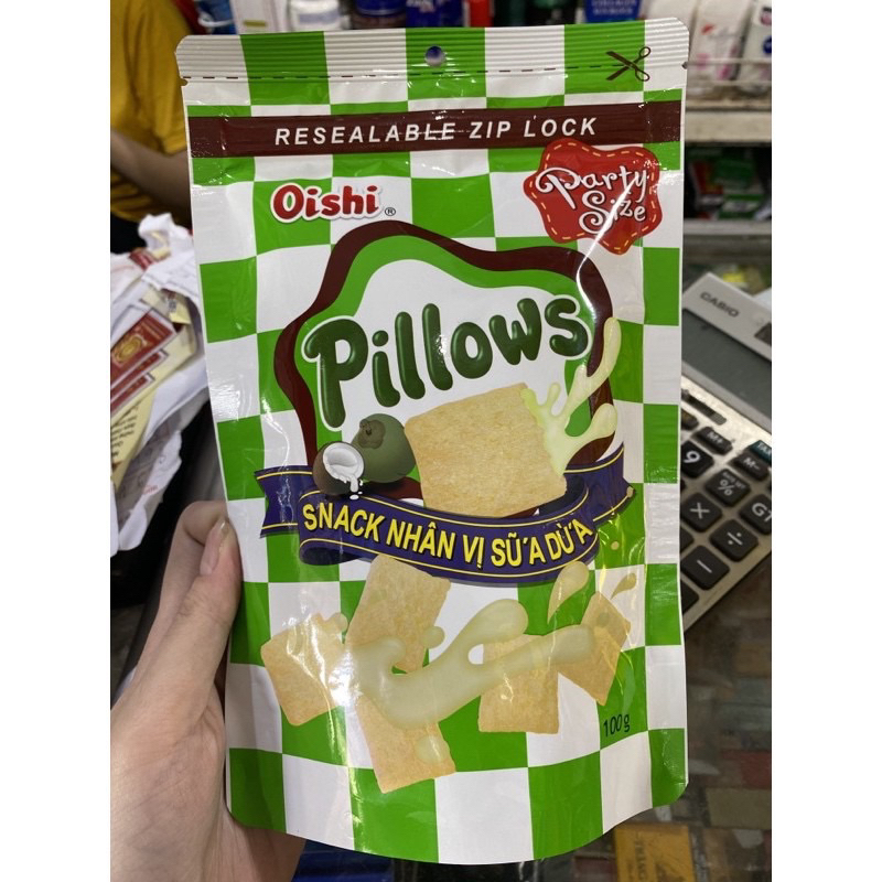 Snack Oishi Pillows Nhân Sữa Dừa/ Socola 85g