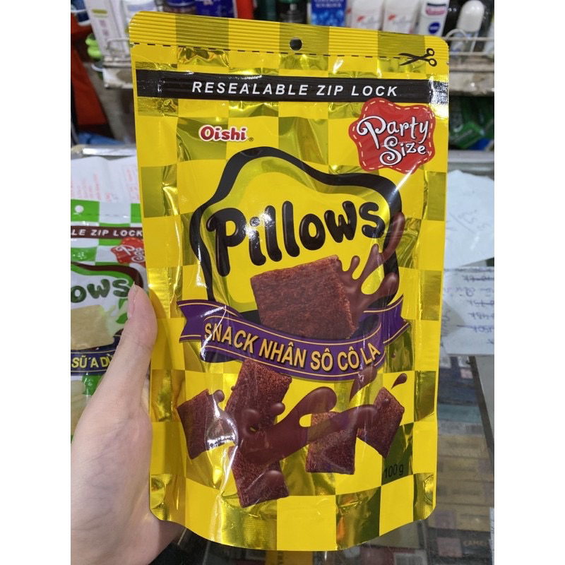 Snack Oishi Pillows Nhân Sữa Dừa/ Socola 85g