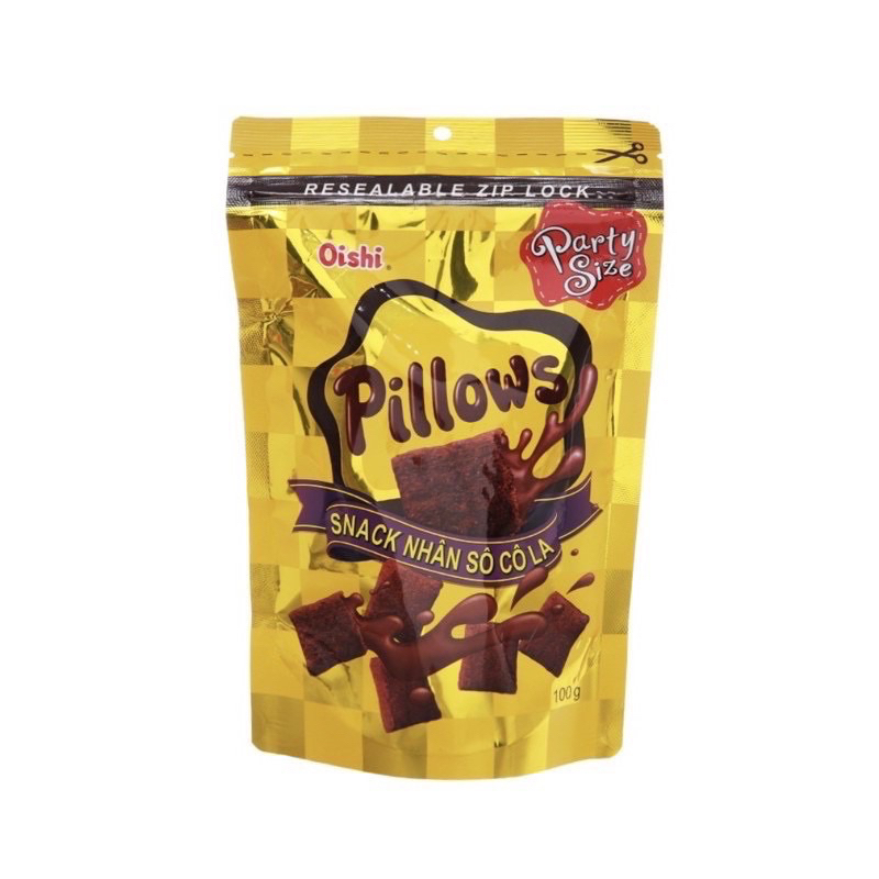 Snack Oishi Pillows Nhân Sữa Dừa/ Socola 85g