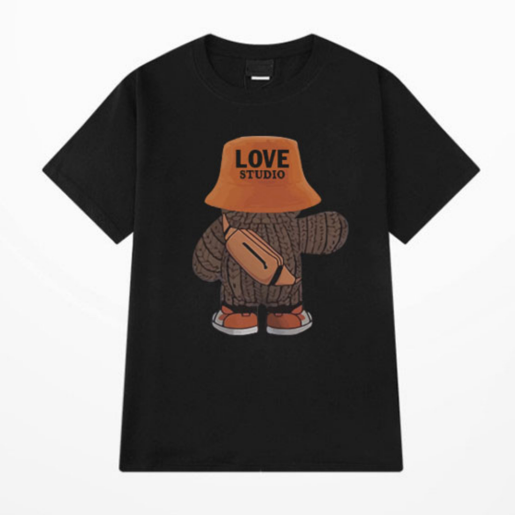 Cặp Áo Thun Đôi Nam Nữ In 5D Gấu Nâu form Unisex Mềm Mịn Dày Dặn Áo Croptop Baby Tee jolieshop