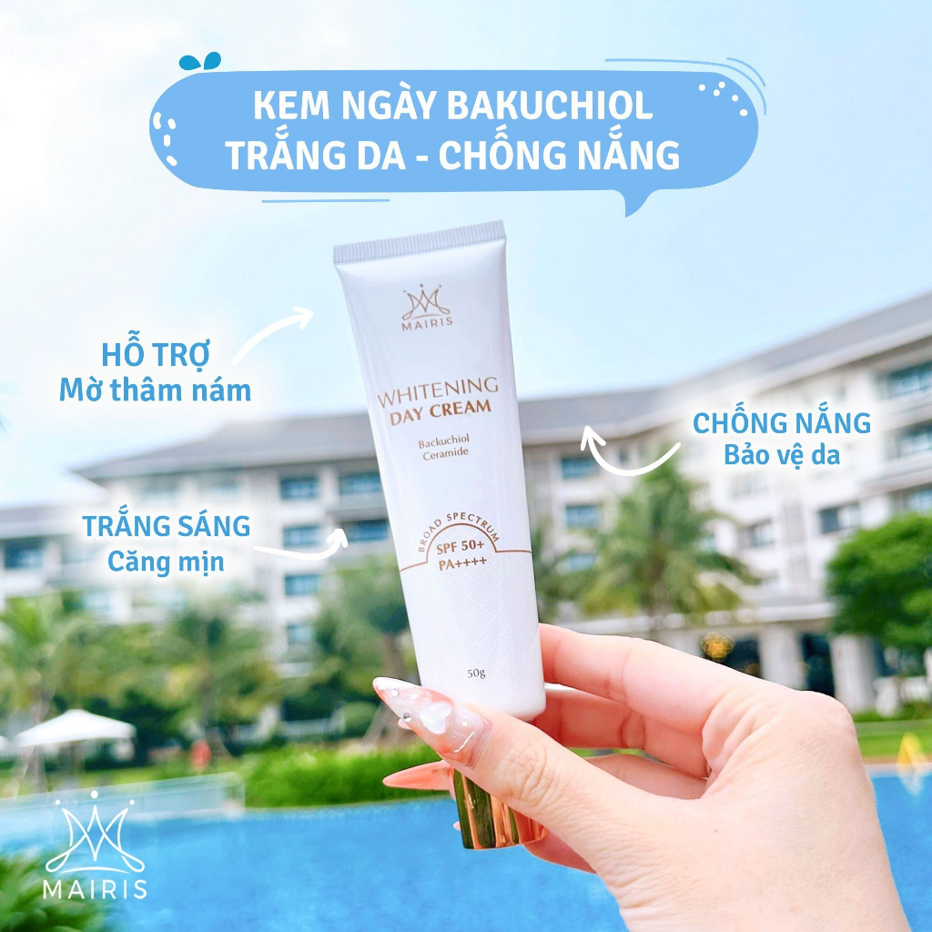 Kem Face Ngày Mairis Dưỡng Da Trắng Sáng, Mịn Màng, Mờ Nám, Săn Chắc Da, Chống Nắng SPF 50+ PA++++ Chính Hãng