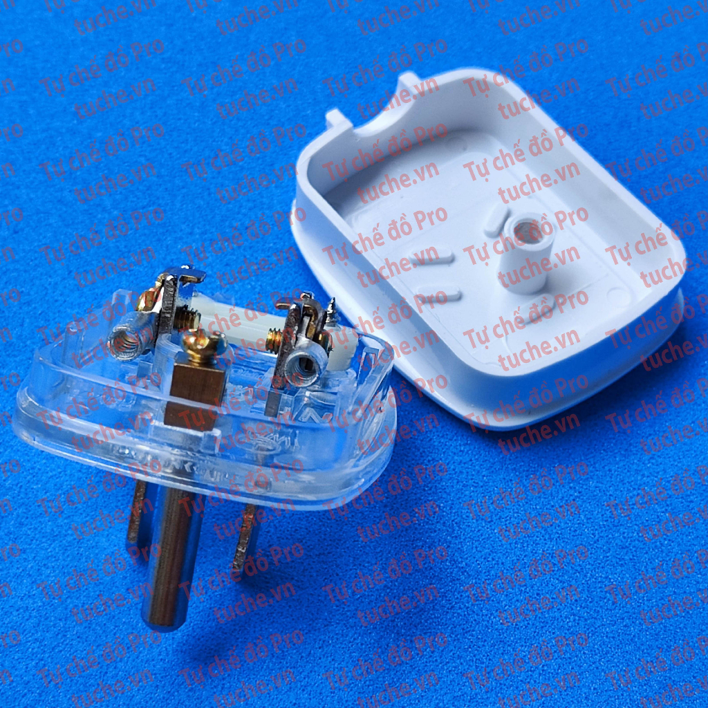 Phích cắm 3 chân chuẩn Mỹ gập 90 độ 10A 250VAC