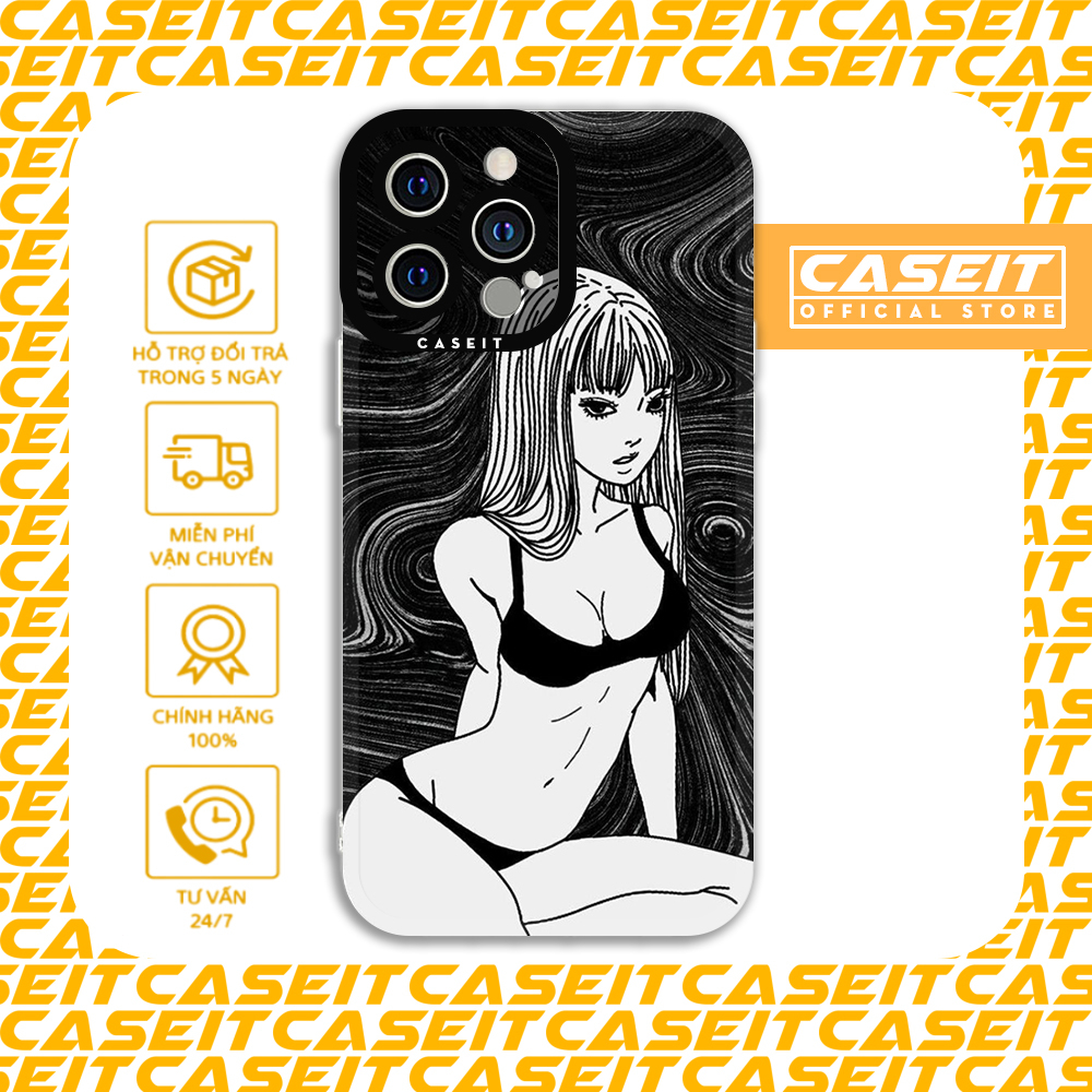 Ốp lưng iphone cạnh vuông Caseit Tomie Horror Manga aesthetic gothic 8/8plus/x/xs/11/12/13/14/pro/max/plus/promax