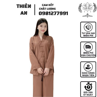 Đồ lam đi chùa nữ la hán - đồ lam đi chùa đẹp cao cấp trang nhã