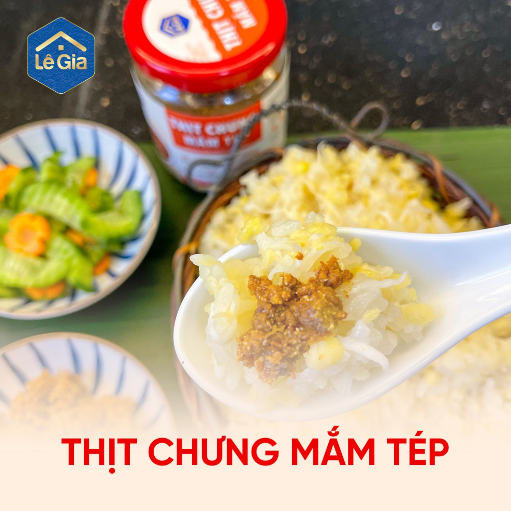 Thịt chưng mắm tép Lê Gia hũ thủy tinh 170g