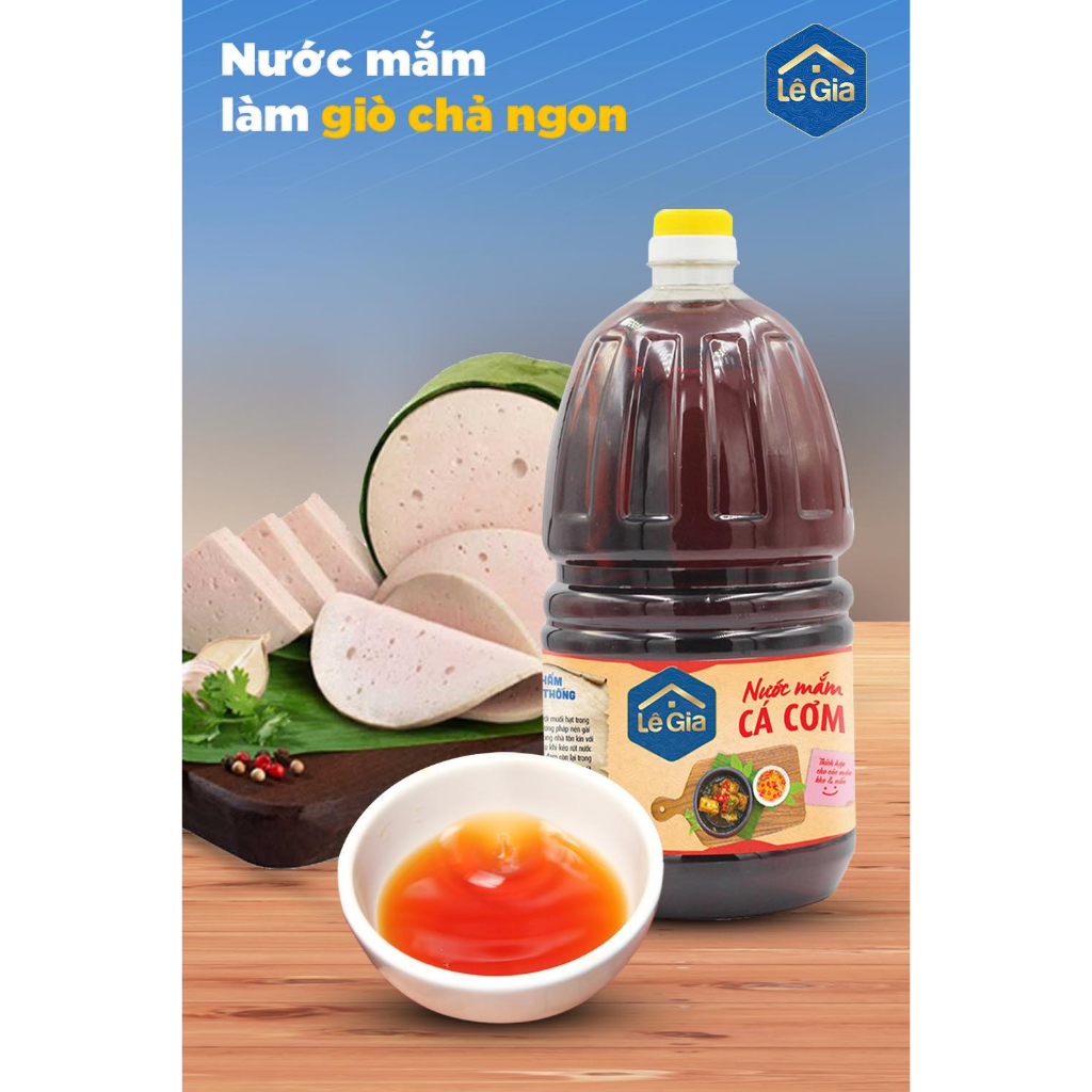 Nước mắm cá cơm Lê Gia can 5L cho hệ thống nhà hàng, chuyên kênh phở , quán ăn