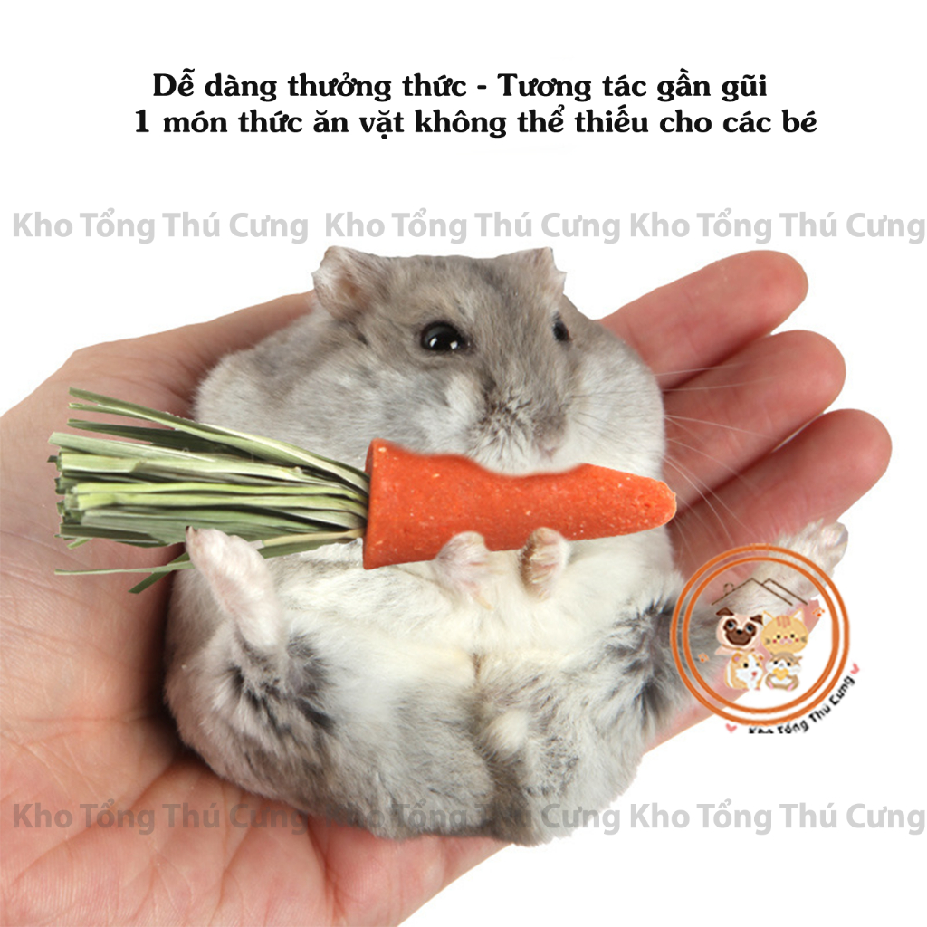 Thức ăn ,snack ăn vặt cà rốt mini mài răng Bucatstate cho hamster,sóc,thỏ,bọ,chinchilla,thú cưng,giàu dinh dưỡng,vitamin