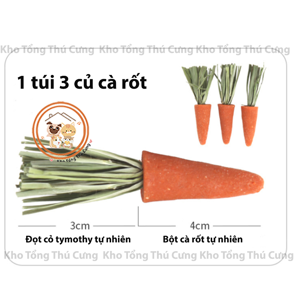 Thức ăn ,snack ăn vặt cà rốt mini mài răng Bucatstate cho hamster,sóc,thỏ,bọ,chinchilla,thú cưng,giàu dinh dưỡng,vitamin