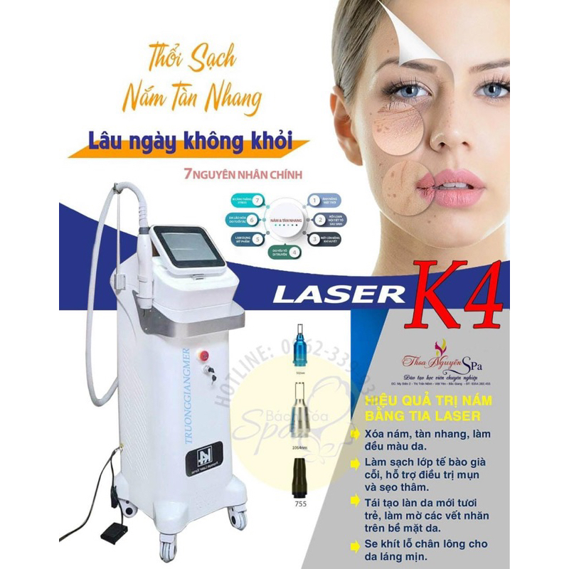 Máy Laser Xóa Xăm Xóa Nám Bắn trẻ hóa Laser K4