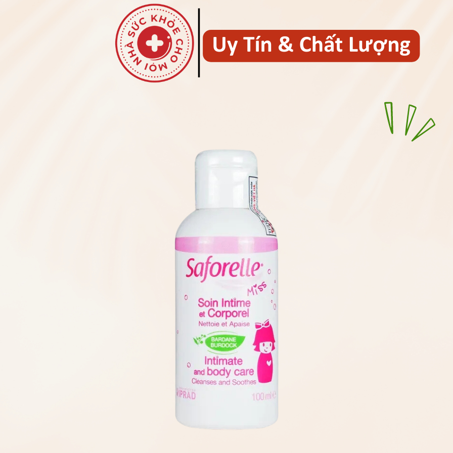 Dung dịch vệ sinh cho bé gái từ 2 tuổi Saforelle miss nhập khẩu pháp.chai 100ml suckhoechomoinha