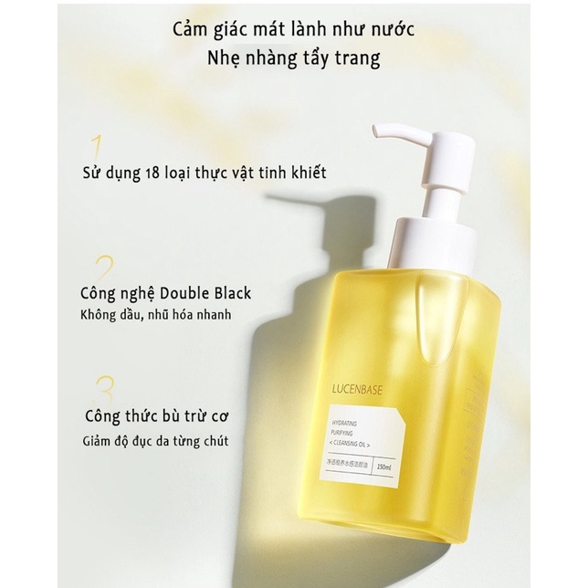 Dầu tẩy trang hoa cúc Lucenbase sạch sâu 150ml