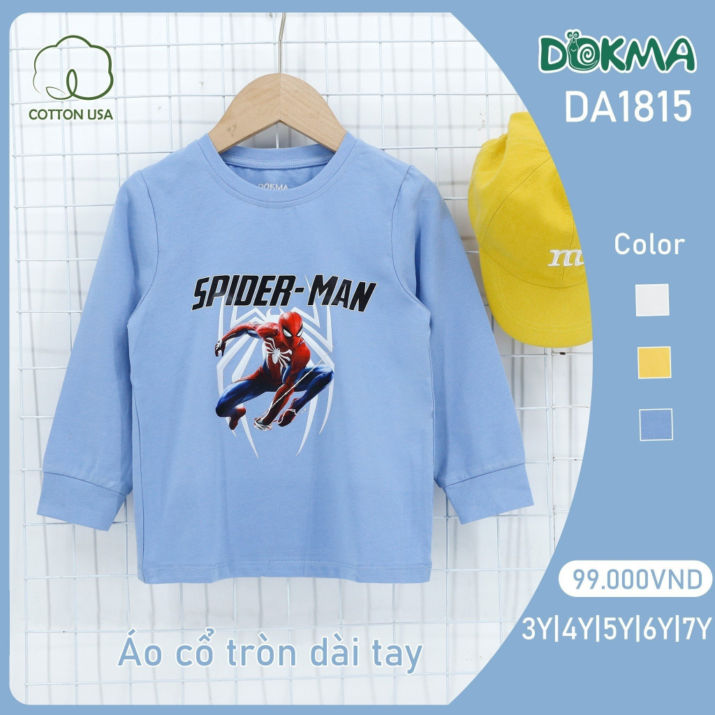 Dokma_ Áo dài tay bé trai người nhện 2-7 tuổi