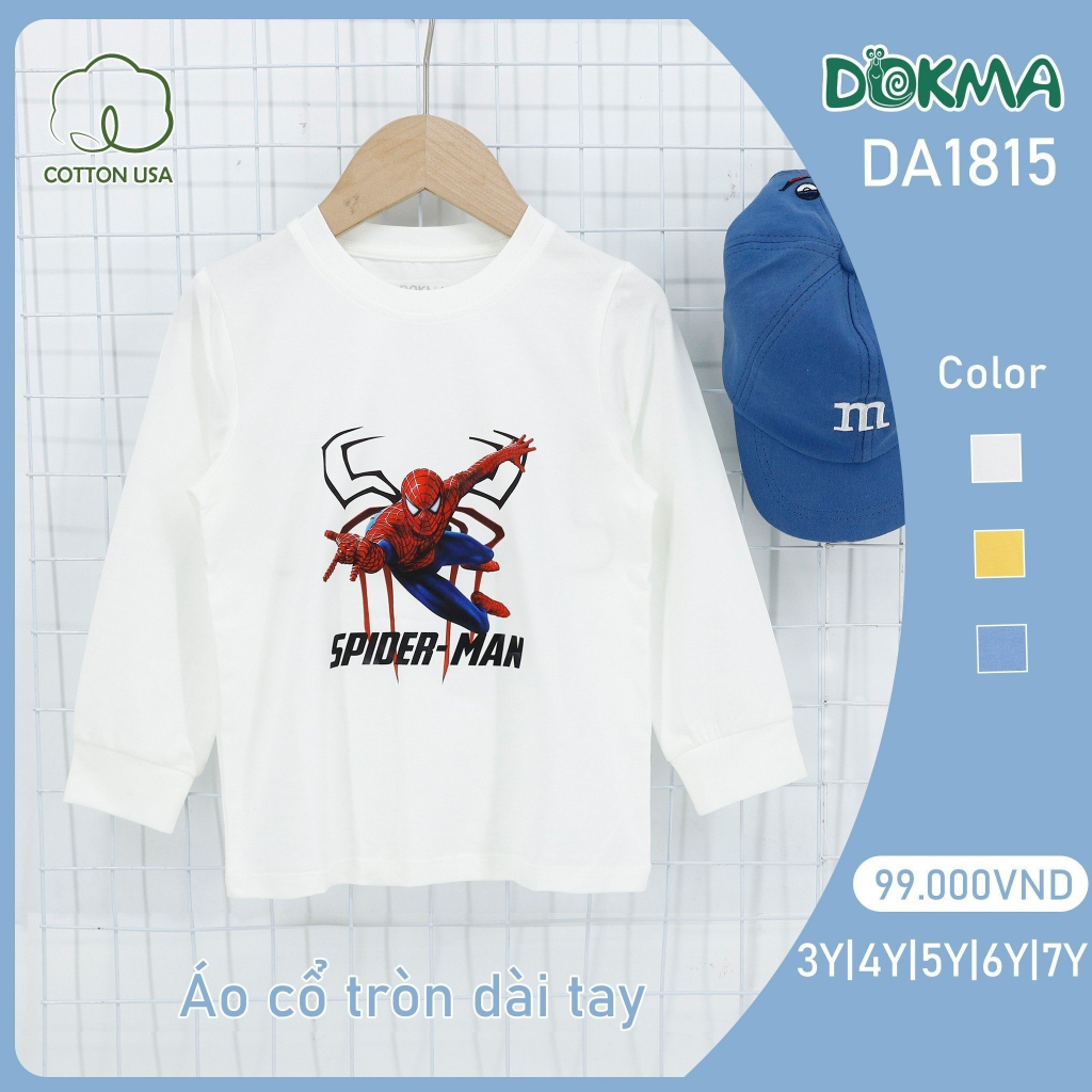 Dokma_ Áo dài tay bé trai người nhện 2-7 tuổi