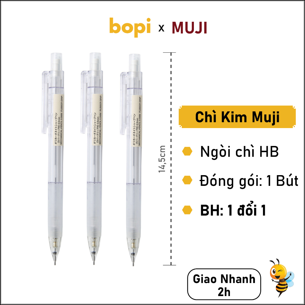 Bút chì bấm Muji ngòi 0.5mm