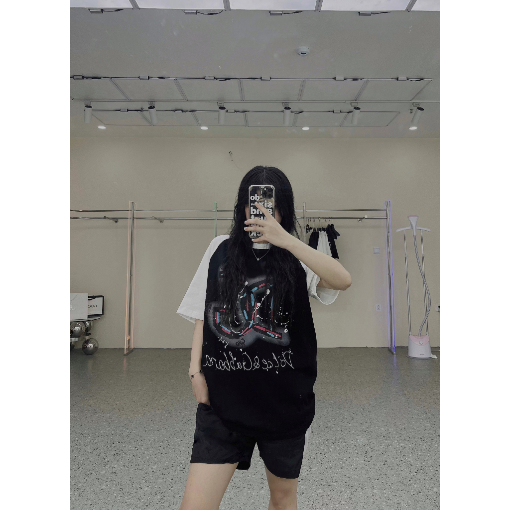 Bộ DG New Nam Nữ ,Chất liệu cotton cao cấp in họa tiết logo trước áo, phối màu trắng và đen tay áo, cực hott