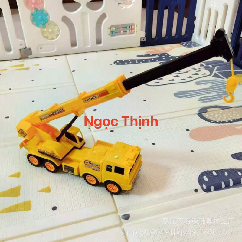 Xe cẩu,xe móc đồ chơi loại to,cần cẩu có thể kéo ra,xuay 360 độ linh hoạt máy công trình cho bé Hàng Có Sẵn
