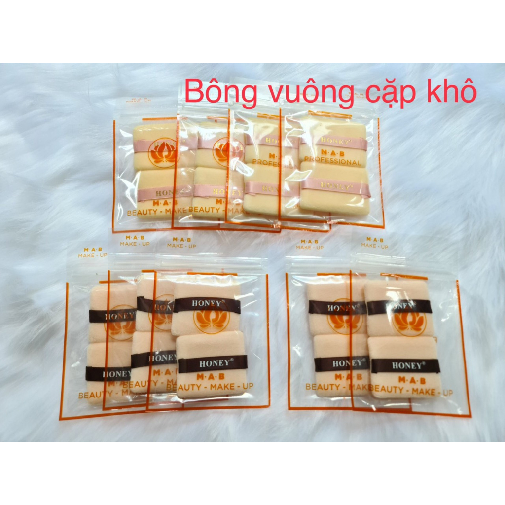 Bông phấn nén Honey M.A.B-Bông Phấn Trang Điểm
