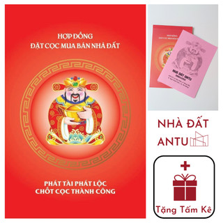 Hợp đồng đặt cọc nhà đất 2024 3 liên - sổ cọc nhà đất 3 liên hd001 - nhà đất antu