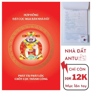 Sổ cọc nhà đất và mực lăn tay - hợp đồng đặt cọc nhà đất 2024 và hộp mực lăn tay cb001 - nhà đất antu