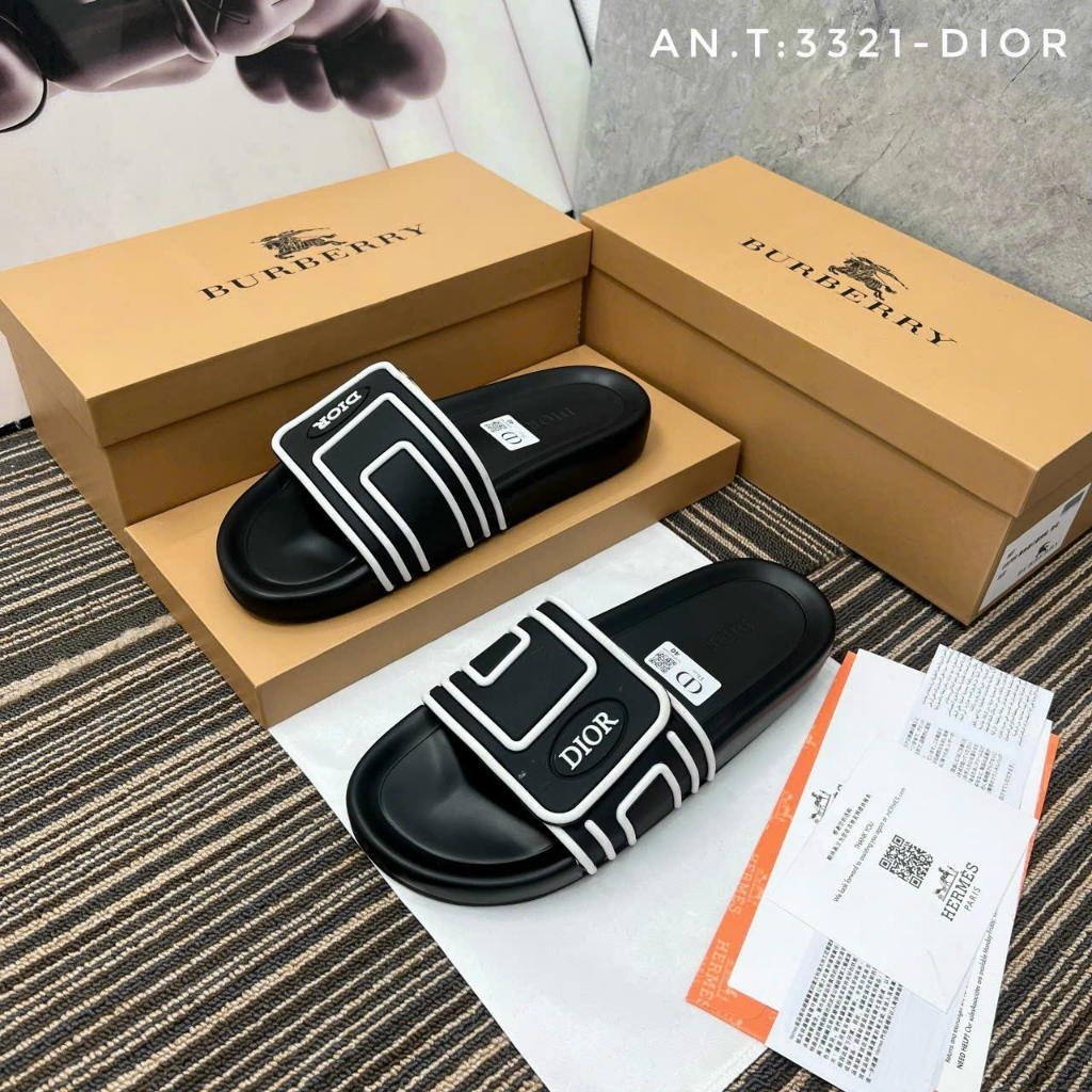 Dép quai ngang ĐI.OR Cao Cấp Mẫu Hót 2023 Đế cao su Chống Trơn Trượt Đi Êm Chân Phong Cách Thời Trang .