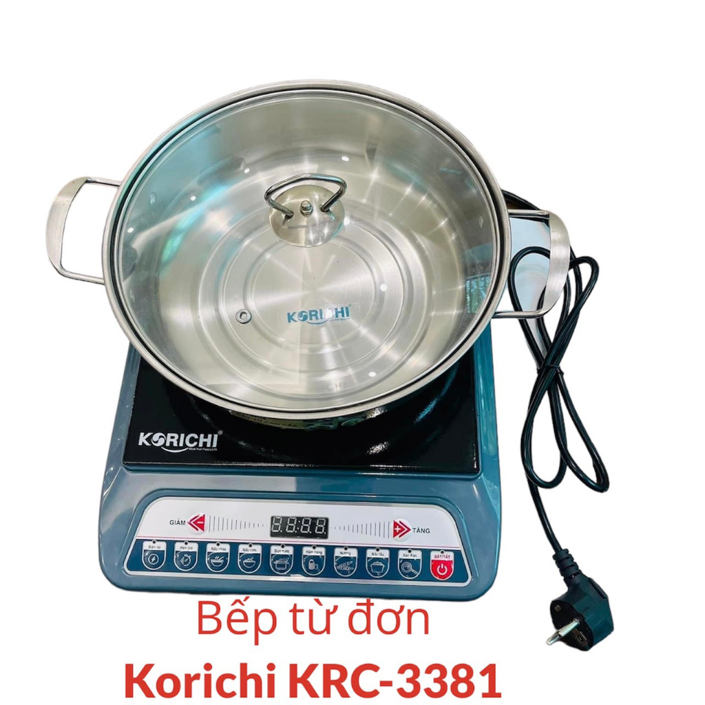Bếp từ đơn Korichi KRC-3381, công suất chuẩn 2000w, dòng bếp từ cơ siêu bền, hàng chính hãng loại 1.