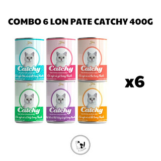 Combo 6 lon pate Catchy 400g mix vị
